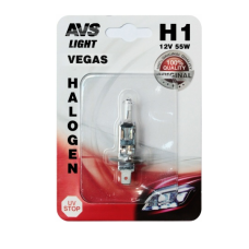 Галогенная лампа AVS Vegas в блистере H1.12V.55W 1шт