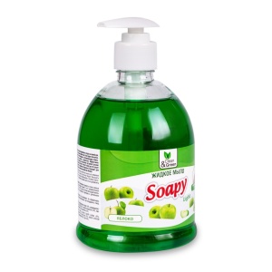 Жидкое мыло "Soapy" Light "Яблоко" с дозатором 500мл Clean&Green CG8062